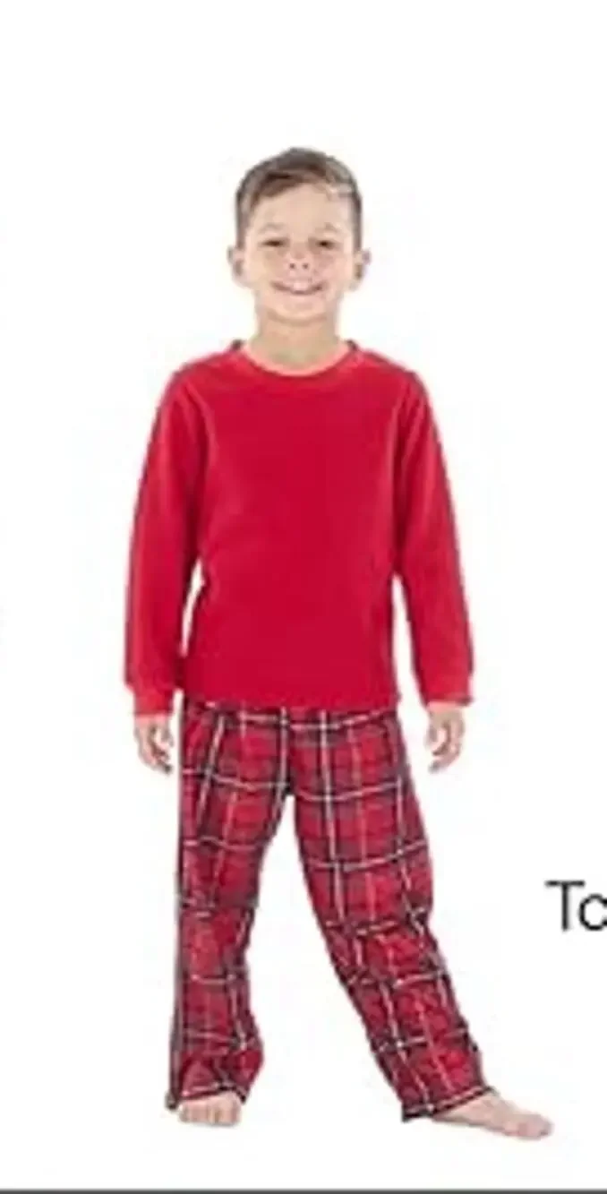 Sleepytime PJs Red Plaid Shirt & Bottom Pajama 5T